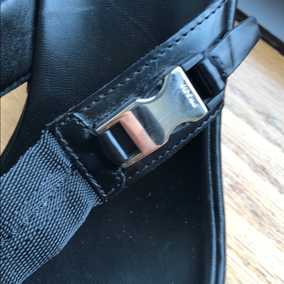 Prada Linea Rosa Leather Platform Sandals - Picture 5 of 7